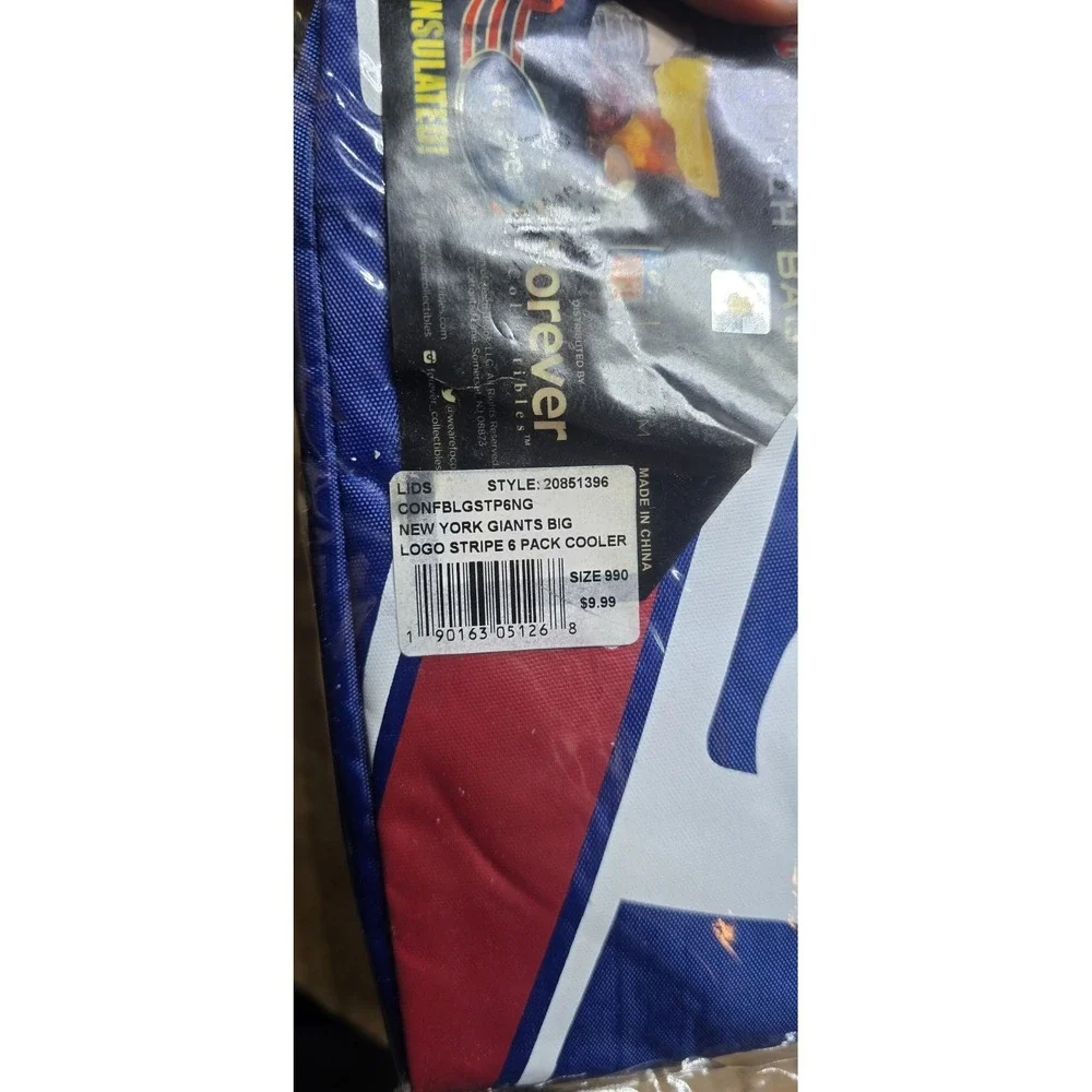NFL New York Giants insulated soft lunch bag cooler, 6 Pack Cooler